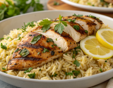 Lemon Herb Rice with Grilled Chicken.webp