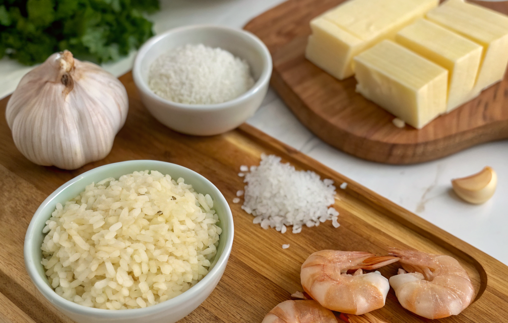 How to Cook Garlic Butter Rice with ShrimpIngredients