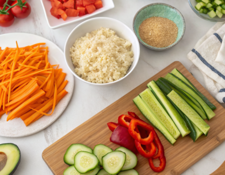 How to Make Simple Vegetable Rice BowlIngredients