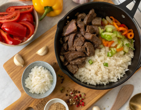 How to Prepare Beef and Rice Skillet MealIngredients