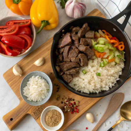 How to Prepare Beef and Rice Skillet MealIngredients