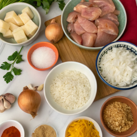 How to Cook Coconut Rice with Chicken CurryIngredients