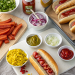 How to Prepare Homemade Hot Dogs with ToppingsIngredients